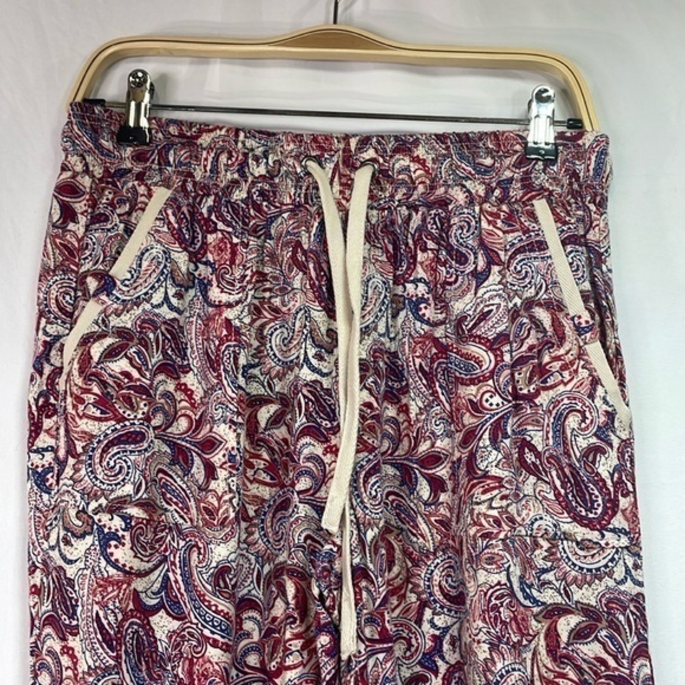 🪼 Rewash Brand red blue tan Paisley, harem pants joggers